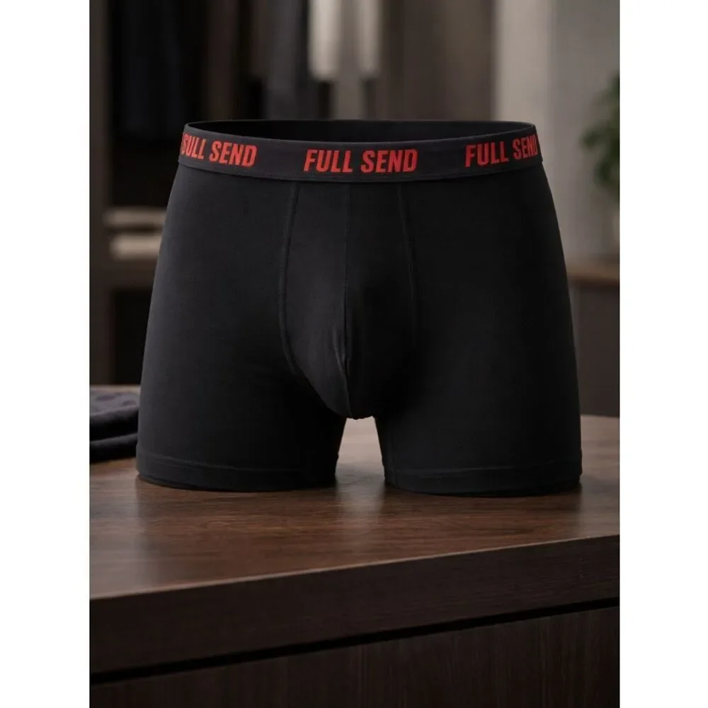 NWT Full Send Men’s Black Boxer Brief Underwear - Size Large